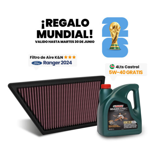 Filtro Aire K&N 33-5132 Ford Ranger Raptor V6-3.0l +2023